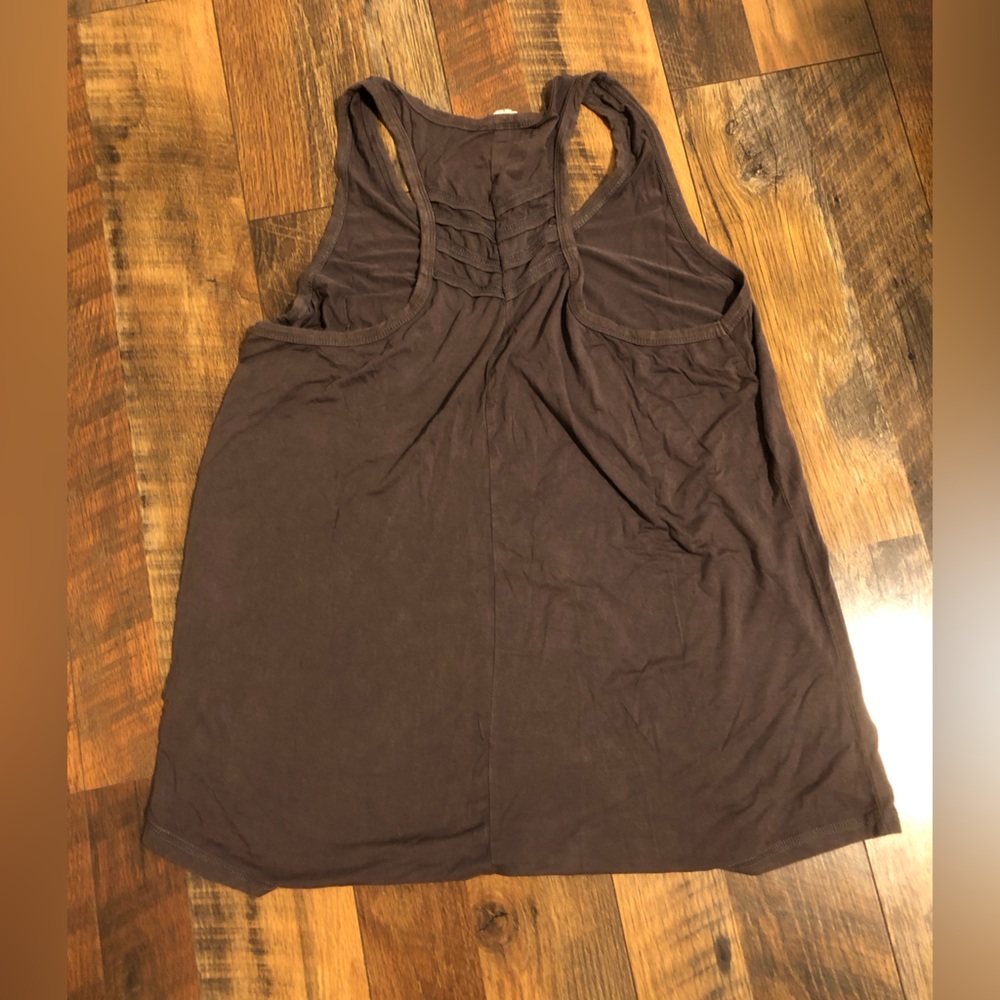 POL Women's Dark Brown Racerback Tank Top - Picture 3 of 3